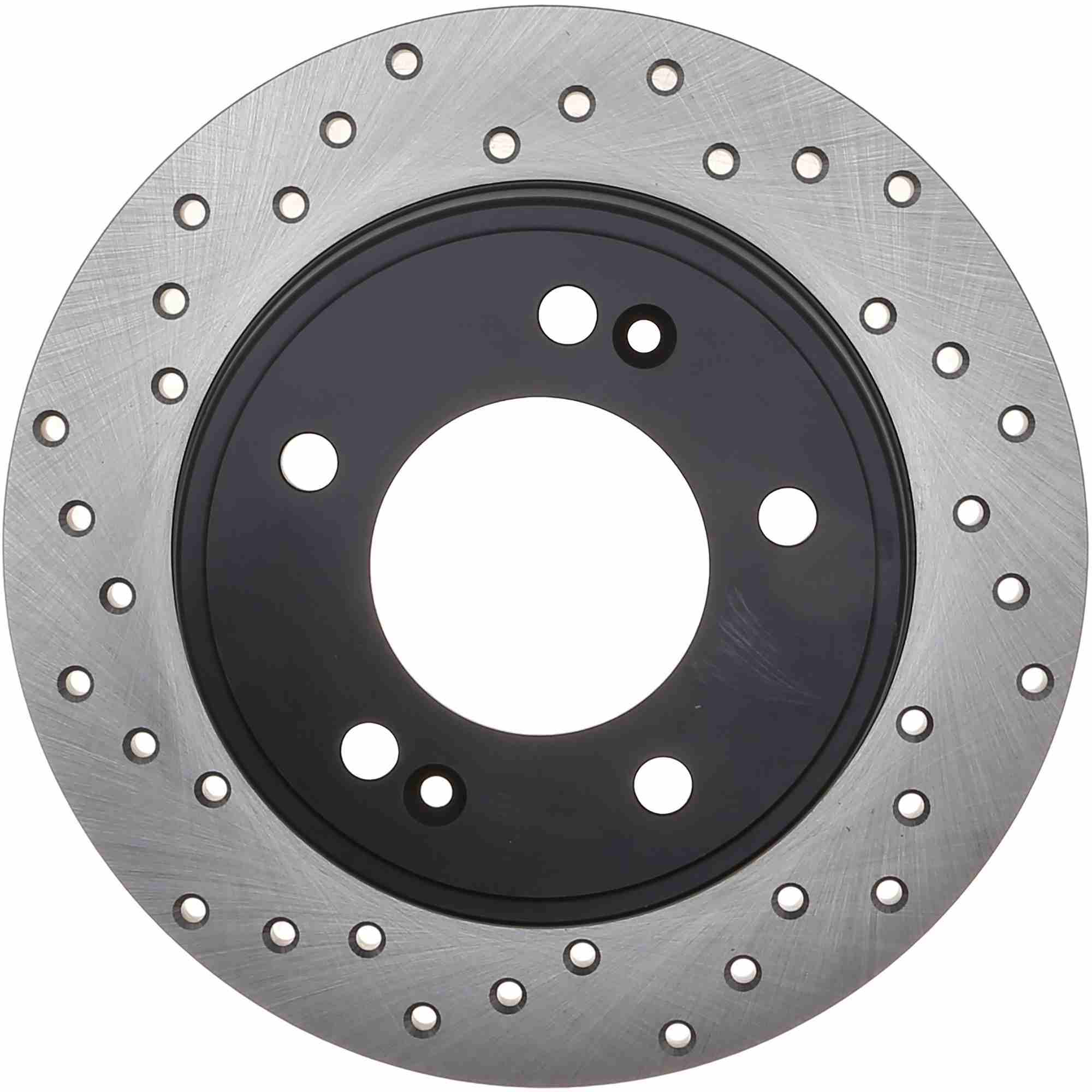 StopTech Sport Cross Drilled Brake Rotor; Rear Right