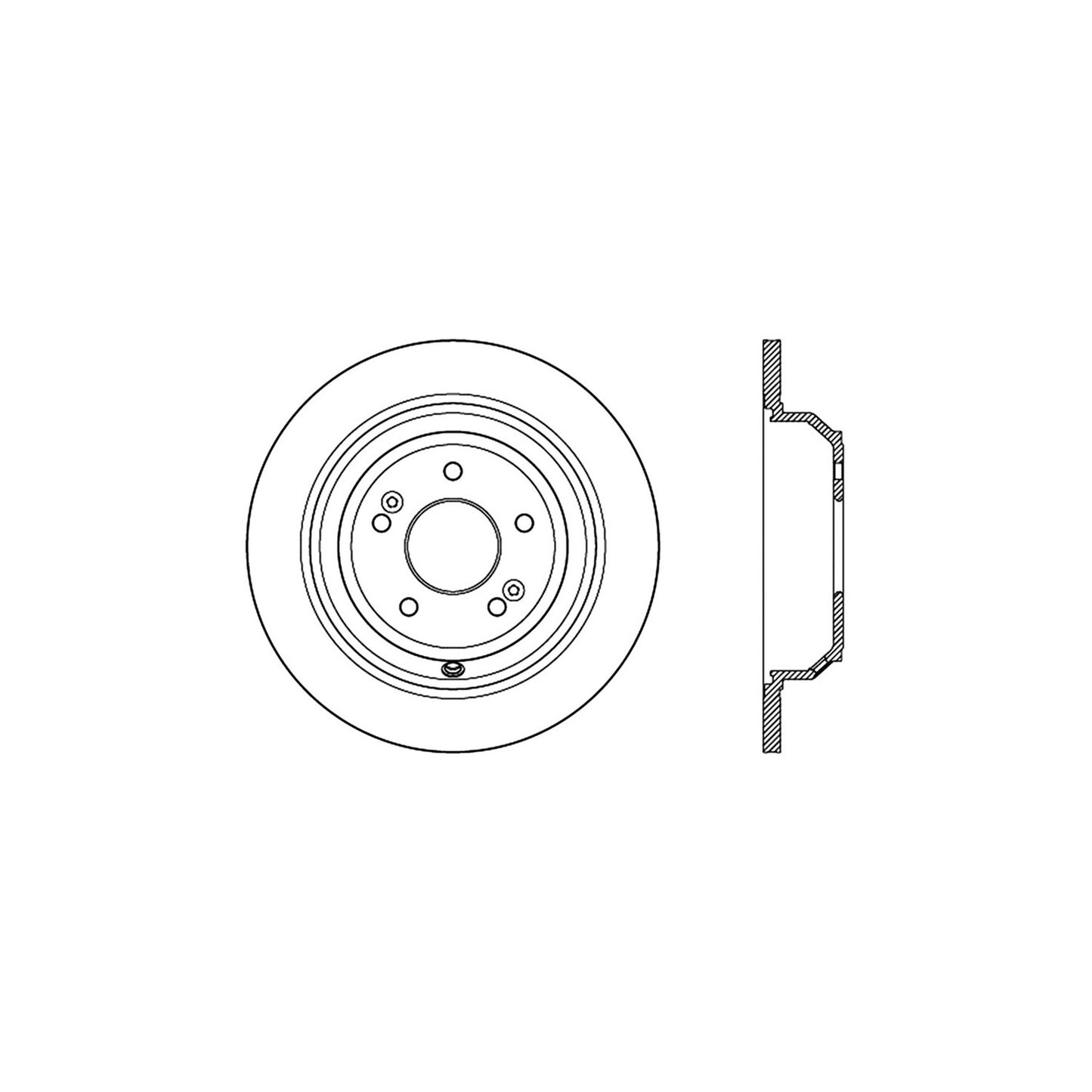 StopTech Sport Cross Drilled Brake Rotor; Rear Right