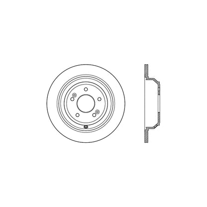 StopTech Sport Cross Drilled Brake Rotor; Rear Right