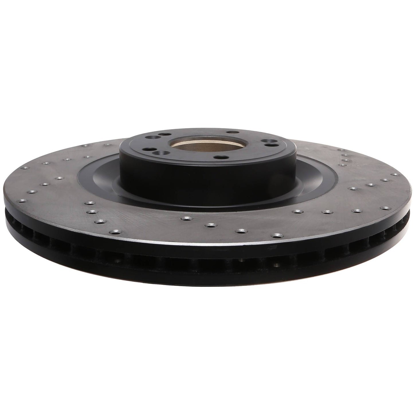 StopTech Sport Cross Drilled Brake Rotor; Front Left