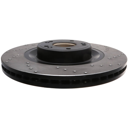 StopTech Sport Cross Drilled Brake Rotor; Front Left