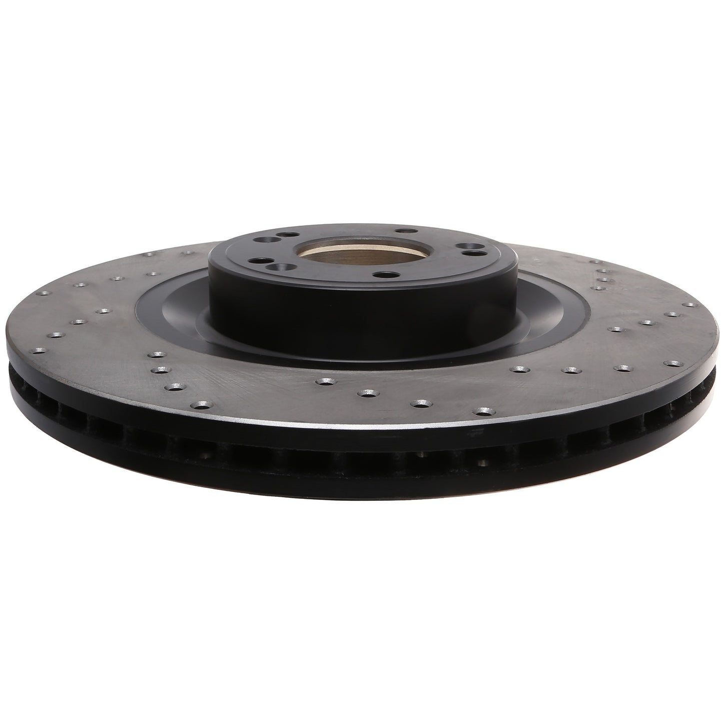 StopTech Sport Cross Drilled Brake Rotor; Front Left