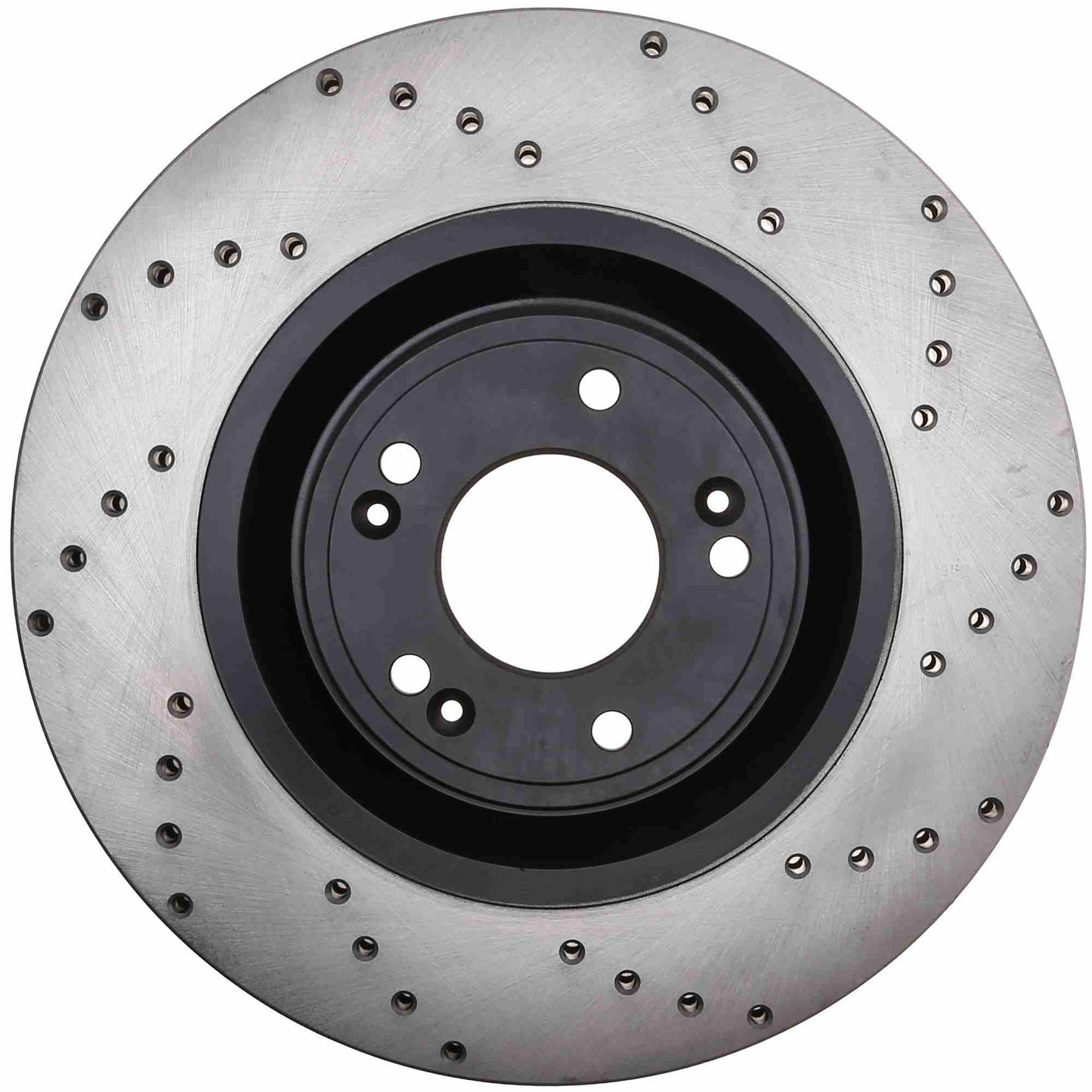 StopTech Sport Cross Drilled Brake Rotor; Front Left