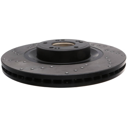 StopTech Sport Cross Drilled Brake Rotor; Front Right