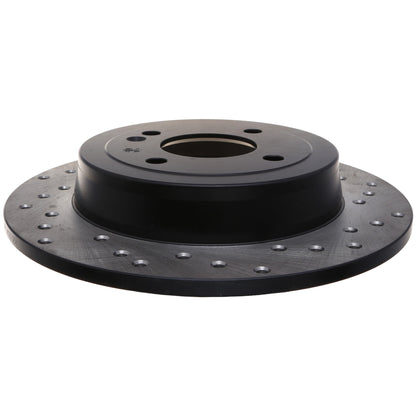StopTech Sport Cross Drilled Brake Rotor; Rear Left