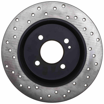 StopTech Sport Cross Drilled Brake Rotor; Rear Left