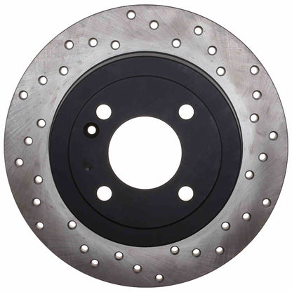 StopTech Sport Cross Drilled Brake Rotor; Rear Left