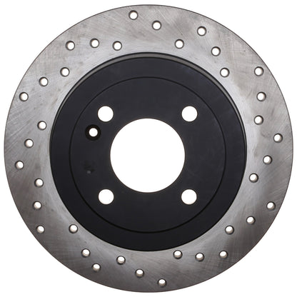 StopTech Sport Cross Drilled Brake Rotor; Rear Left