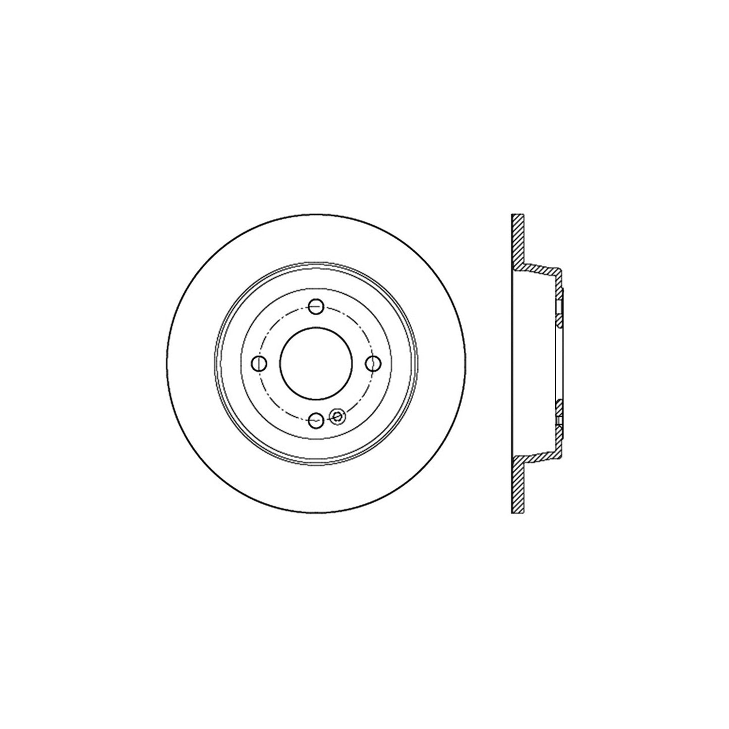 StopTech Sport Cross Drilled Brake Rotor; Rear Right