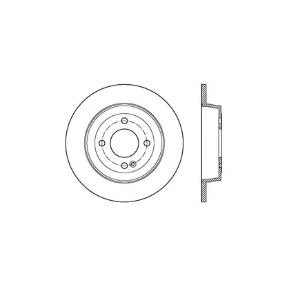 StopTech Sport Cross Drilled Brake Rotor; Rear Right