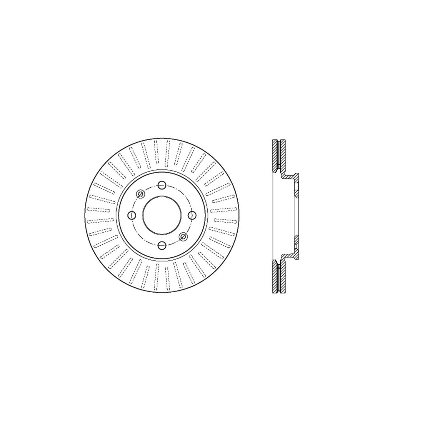 StopTech Sport Cross Drilled Brake Rotor; Front Left