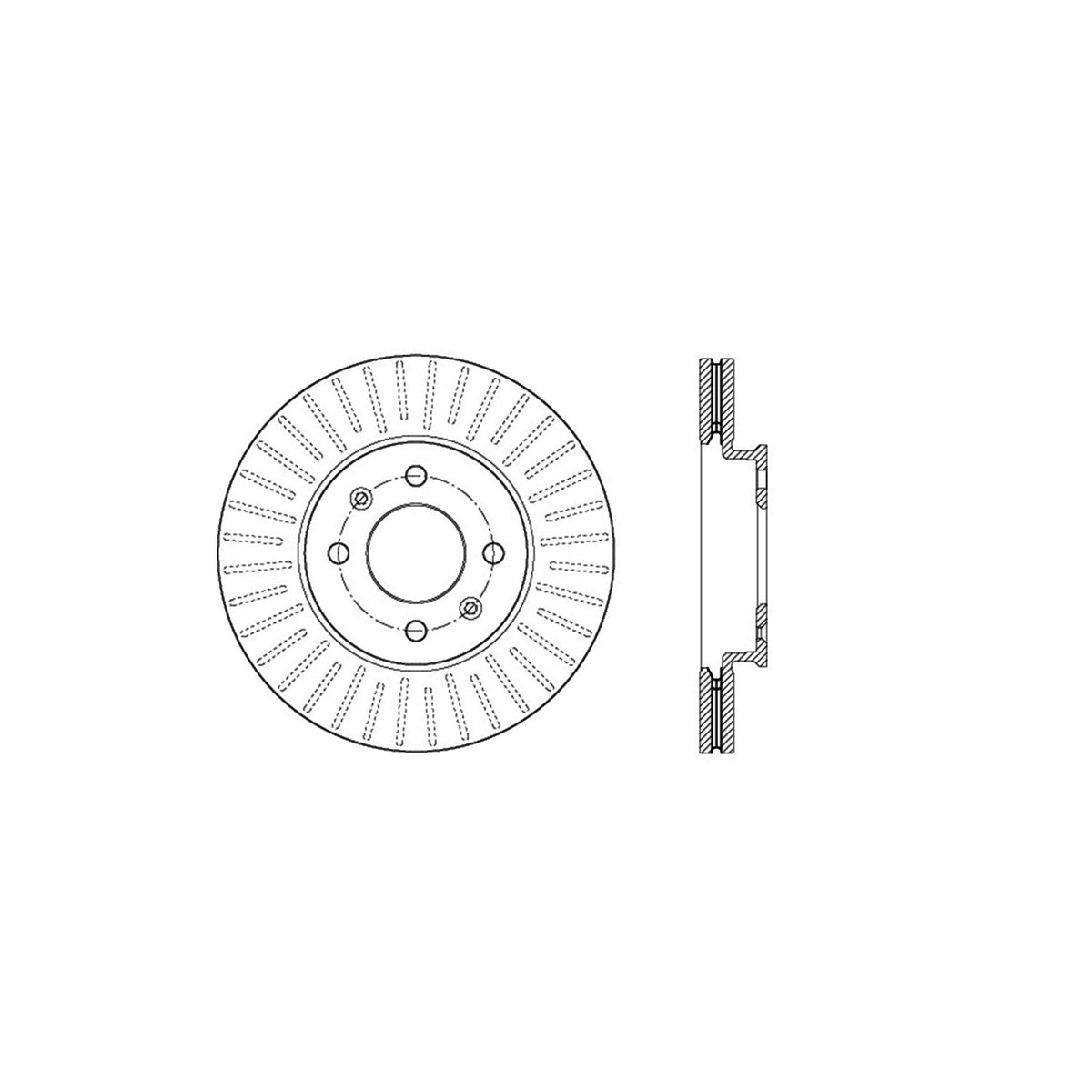 StopTech Sport Cross Drilled Brake Rotor; Front Right