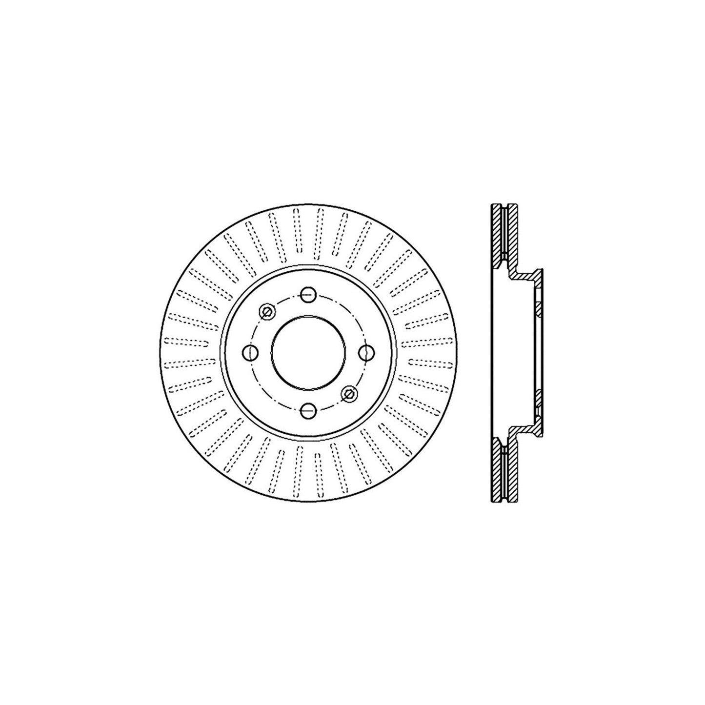 StopTech Sport Cross Drilled Brake Rotor; Front Right