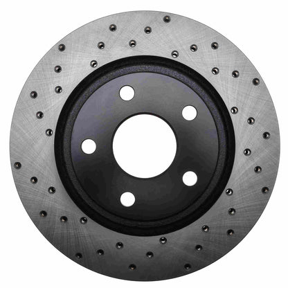 StopTech Sport Cross Drilled Brake Rotor; Front Right