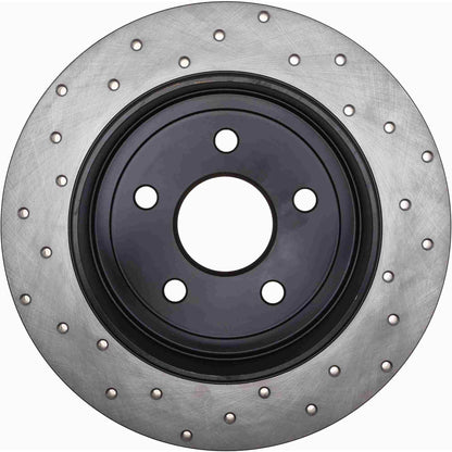 StopTech Sport Cryo Cross Drilled Brake Rotor; Rear Left