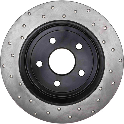 StopTech Sport Cross Drilled Brake Rotor; Rear Left
