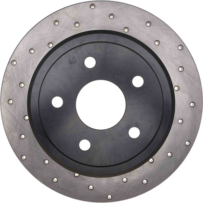 StopTech Sport Cross Drilled Brake Rotor; Rear Left