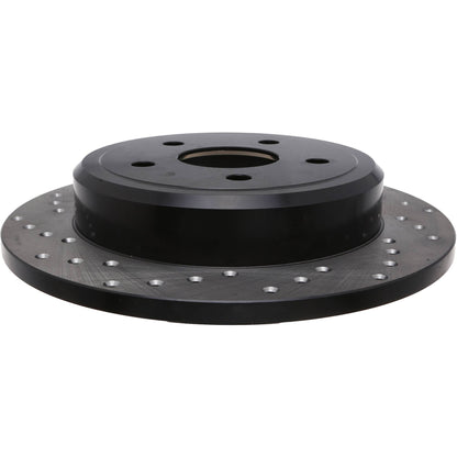 StopTech Sport Cross Drilled Brake Rotor; Rear Right