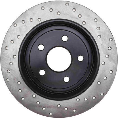 StopTech Sport Cross Drilled Brake Rotor; Rear Right