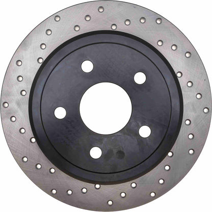 StopTech Sport Cross Drilled Brake Rotor; Rear Right