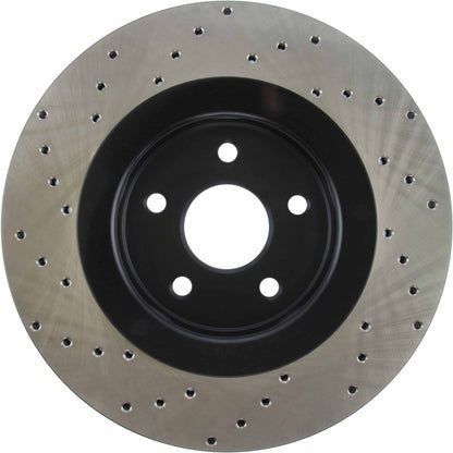 StopTech Sport Cross Drilled Brake Rotor; Front Left