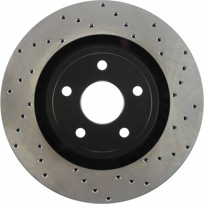 StopTech Sport Cross Drilled Brake Rotor; Front Left