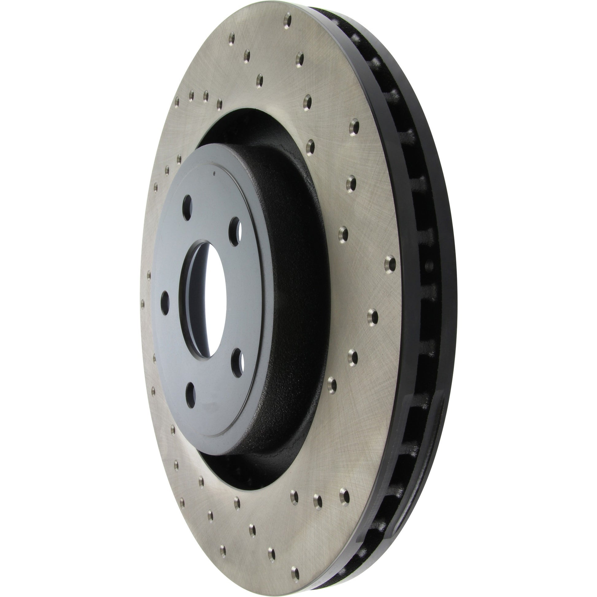 StopTech Sport Cross Drilled Brake Rotor; Front Left
