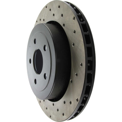 StopTech Sport Cryo Cross Drilled Brake Rotor; Rear Left