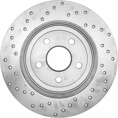 StopTech Sport Cross Drilled Brake Rotor; Rear Left