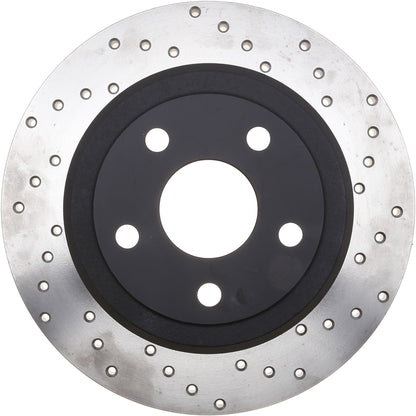 StopTech Sport Cross Drilled Brake Rotor; Rear Left
