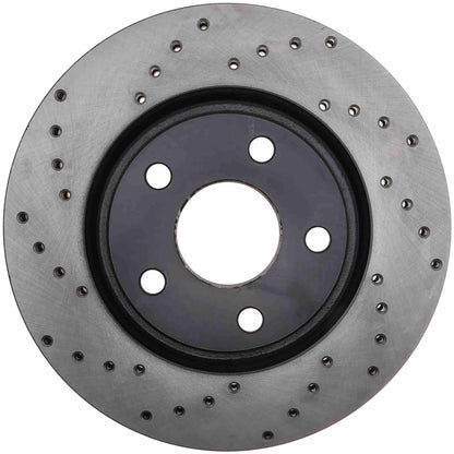 StopTech Sport Cross Drilled Brake Rotor; Front Right
