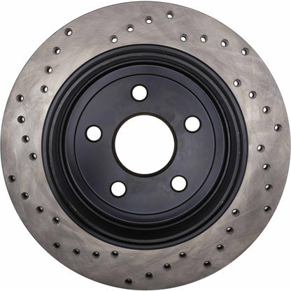 StopTech Sport Cryo Cross Drilled Brake Rotor; Rear Left