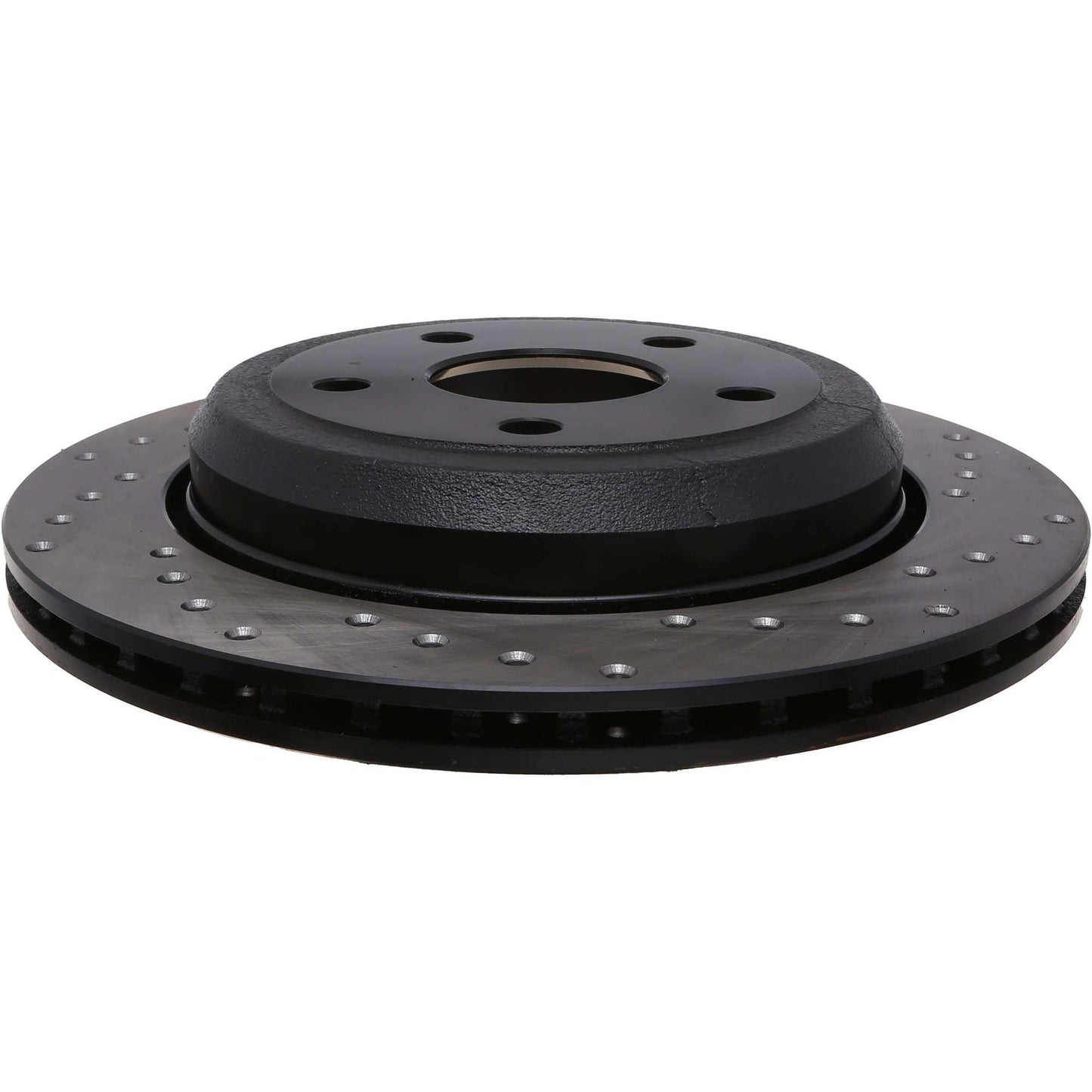 StopTech Sport Cross Drilled Brake Rotor; Rear Left