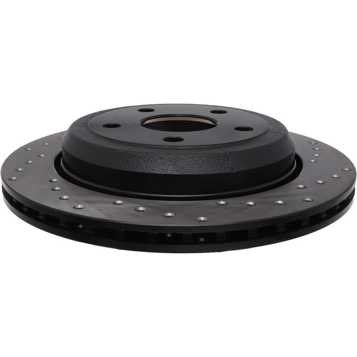 StopTech Sport Cross Drilled Brake Rotor; Rear Left