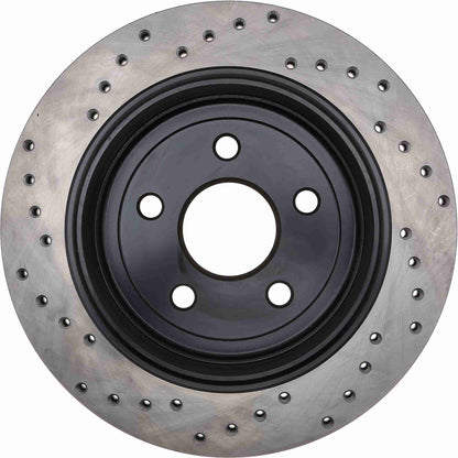StopTech Sport Cross Drilled Brake Rotor; Rear Left