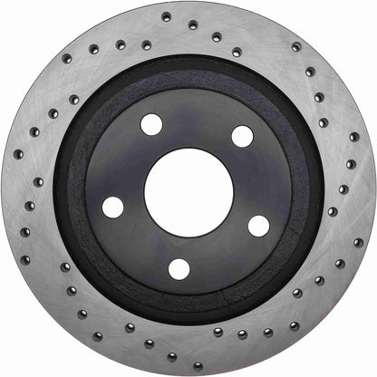 StopTech Sport Cross Drilled Brake Rotor; Rear Left