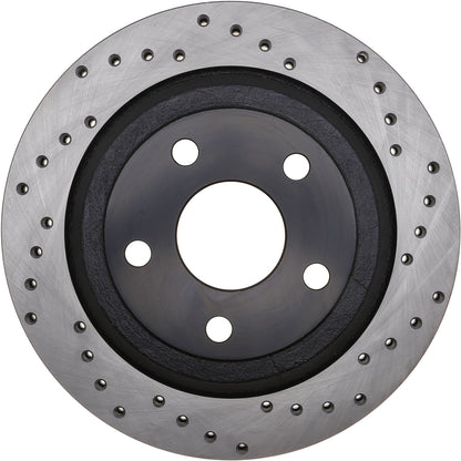 StopTech Sport Cross Drilled Brake Rotor; Rear Left