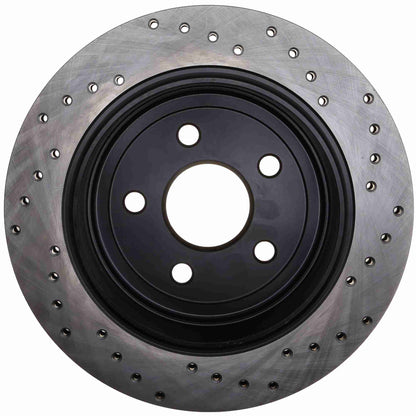 StopTech Sport Cross Drilled Brake Rotor; Rear Right