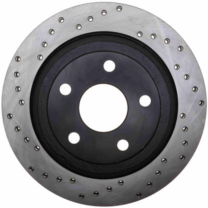 StopTech Sport Cross Drilled Brake Rotor; Rear Right