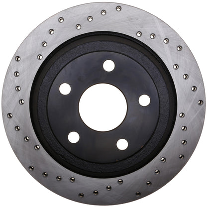 StopTech Sport Cross Drilled Brake Rotor; Rear Right