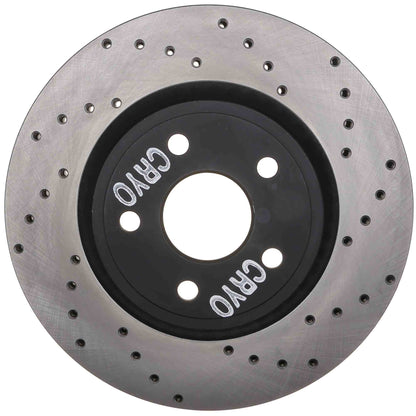 StopTech Sport Cryo Cross Drilled Brake Rotor; Front Left