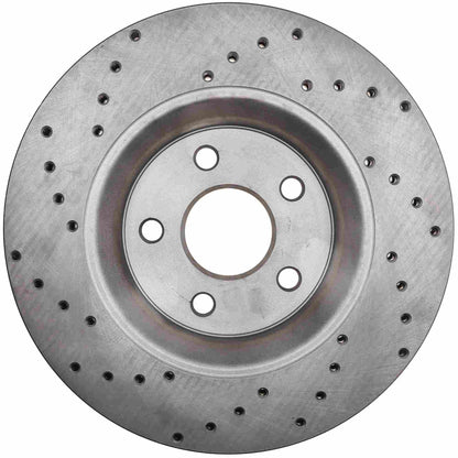 StopTech Sport Cross Drilled Brake Rotor; Front Left