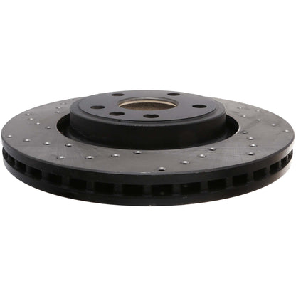 StopTech Sport Cross Drilled Brake Rotor; Front Right