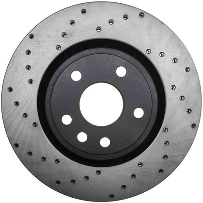StopTech Sport Cross Drilled Brake Rotor; Front Right