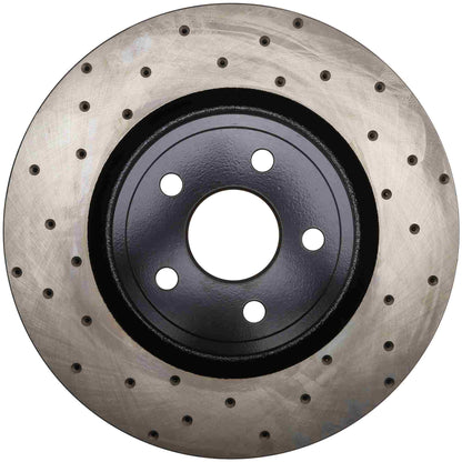 StopTech Sport Cross Drilled Brake Rotor; Front Right
