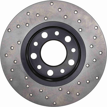 StopTech Sport Cross Drilled Brake Rotor; Rear Right