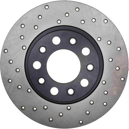 StopTech Sport Cross Drilled Brake Rotor; Rear Right