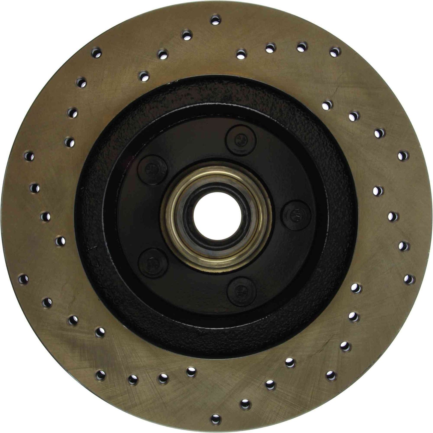StopTech Sport Cross Drilled Brake Rotor; Front Left
