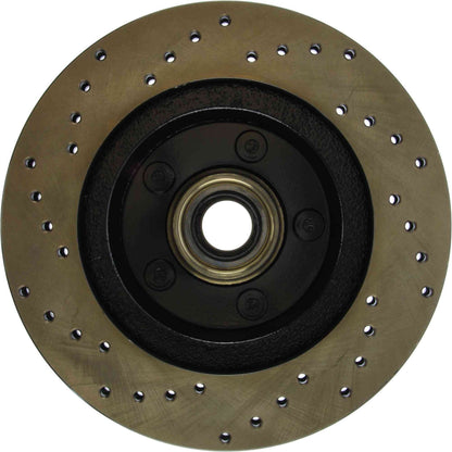 StopTech Sport Cross Drilled Brake Rotor; Front Left