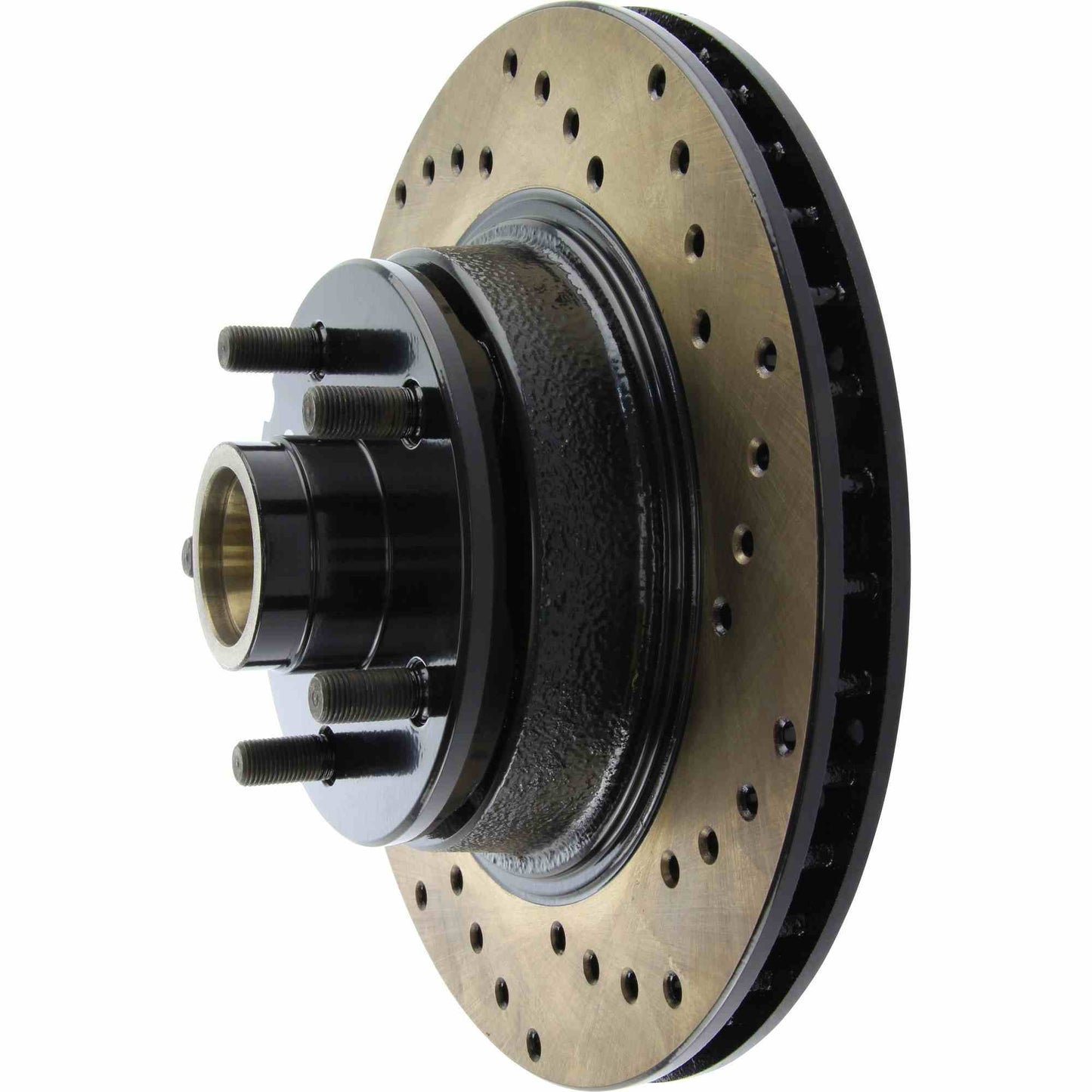 StopTech Sport Cross Drilled Brake Rotor; Front Left